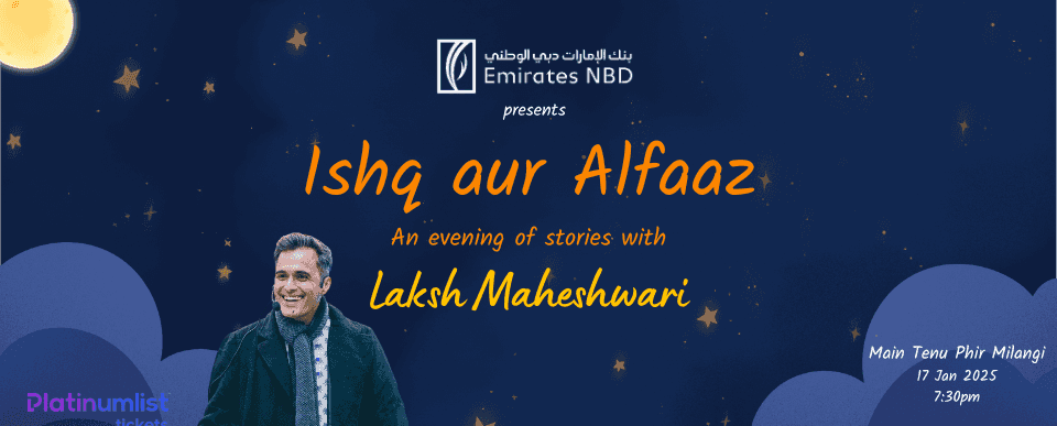 Ishq aur Alfaaz – An evening of stories with Laksh Maheshwari