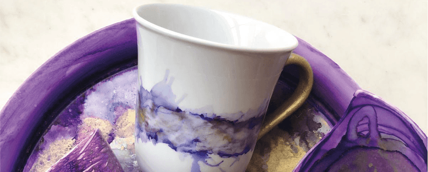 Porcelain Painting Workshop with Fluid Art