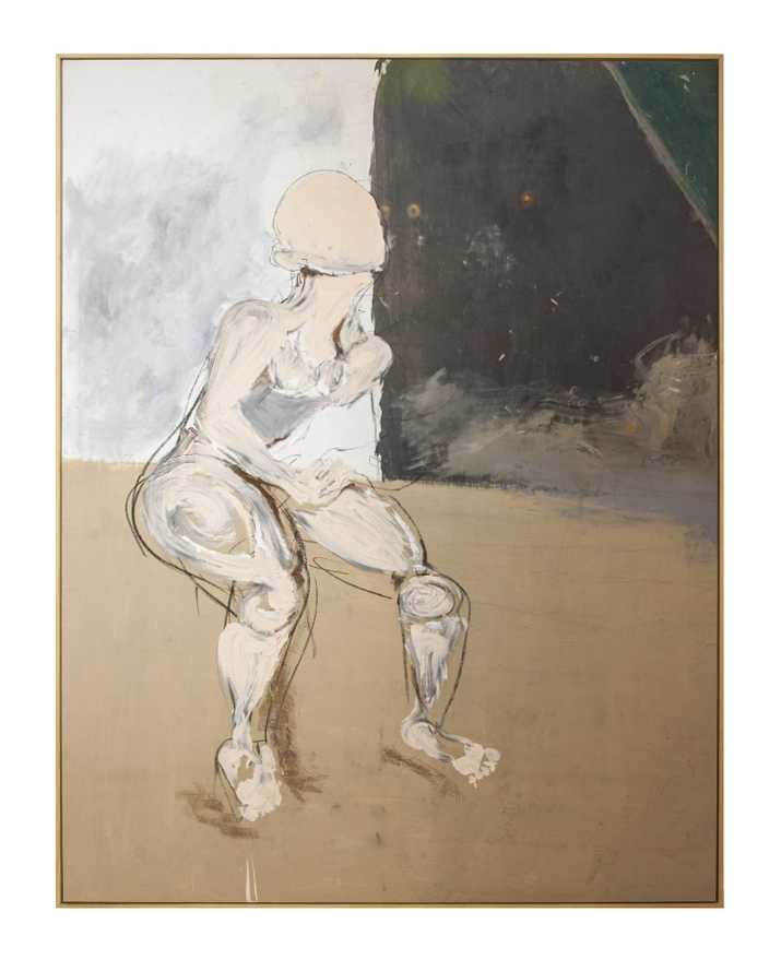 Maitha Abdalla, The Plead, 2020, Acrylic on canvas, 170 x 140 cm