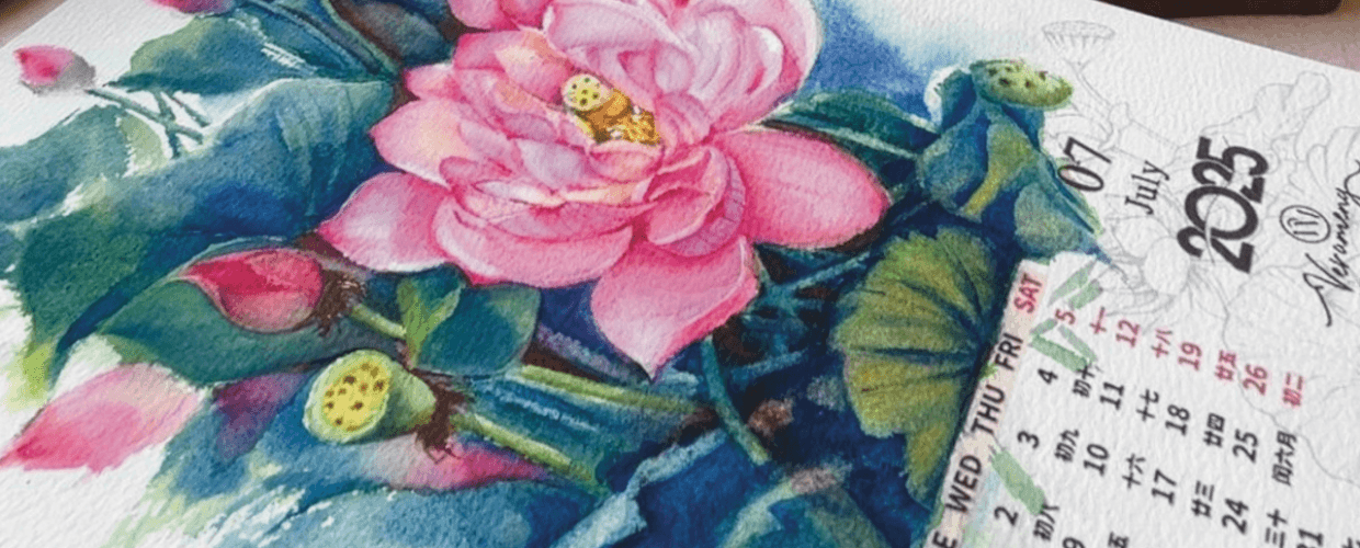 Let's Paint a Watercolor Flower Calendar for 2026